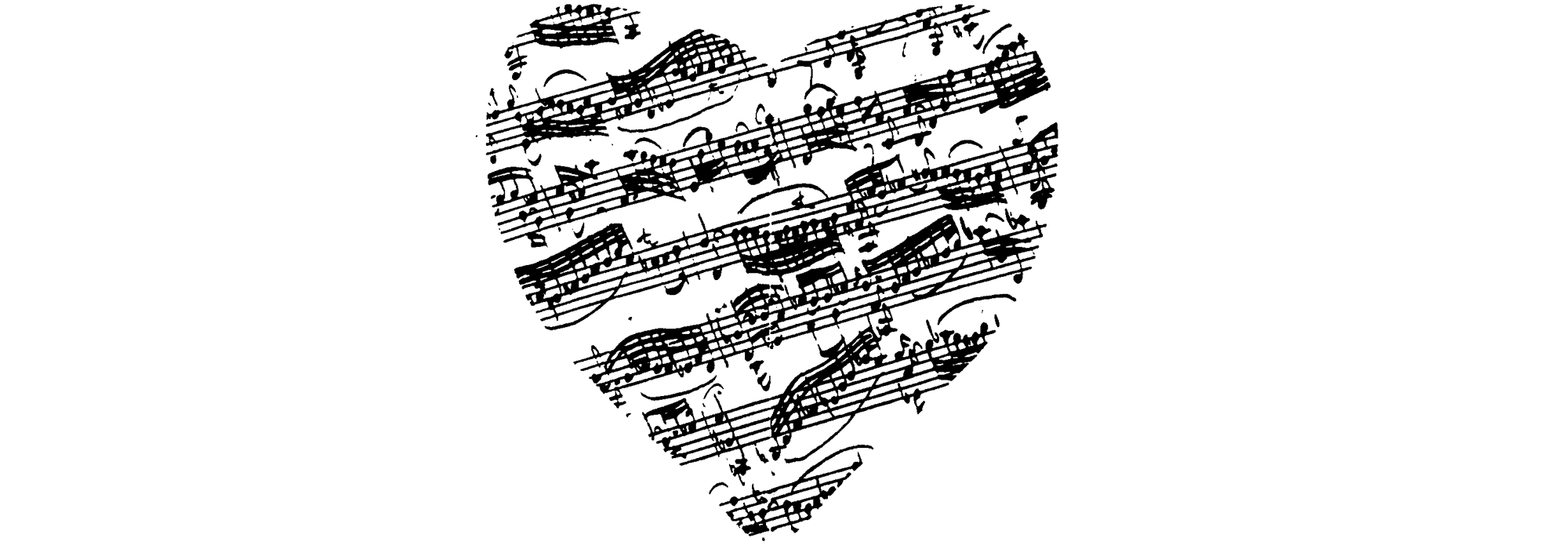 sheet music shaped like a heart – music lessons Asheville, NC
